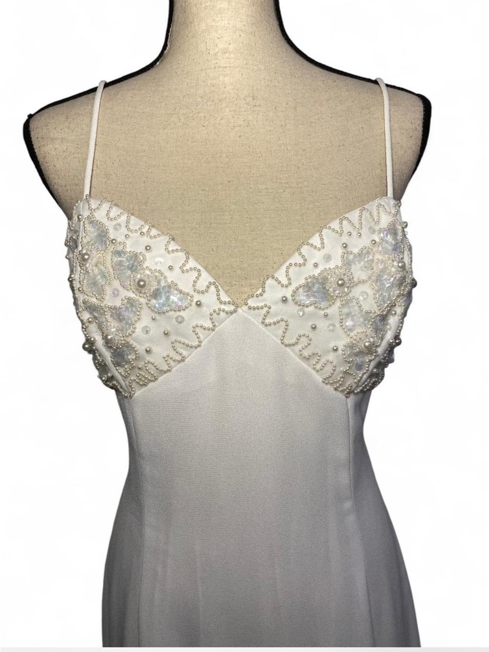 Vintage Beaded Ivory Gown